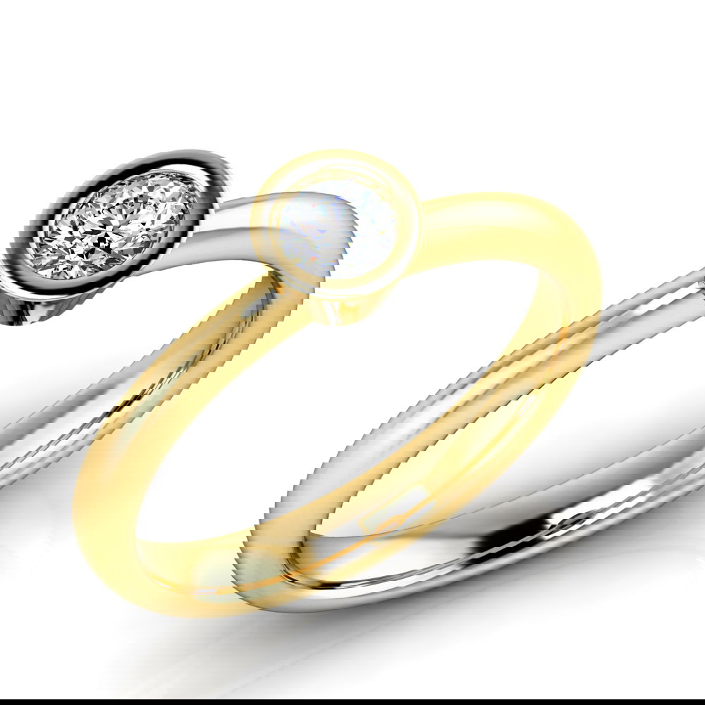 Verlobungsring VR02 585er Gelbgold - 3297 - Antragsring