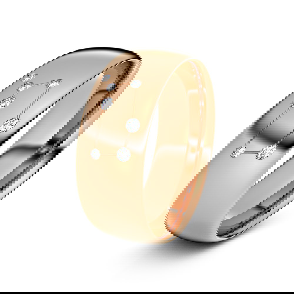 Sternzeichenring Zwilling 333er Rotgold - 4476