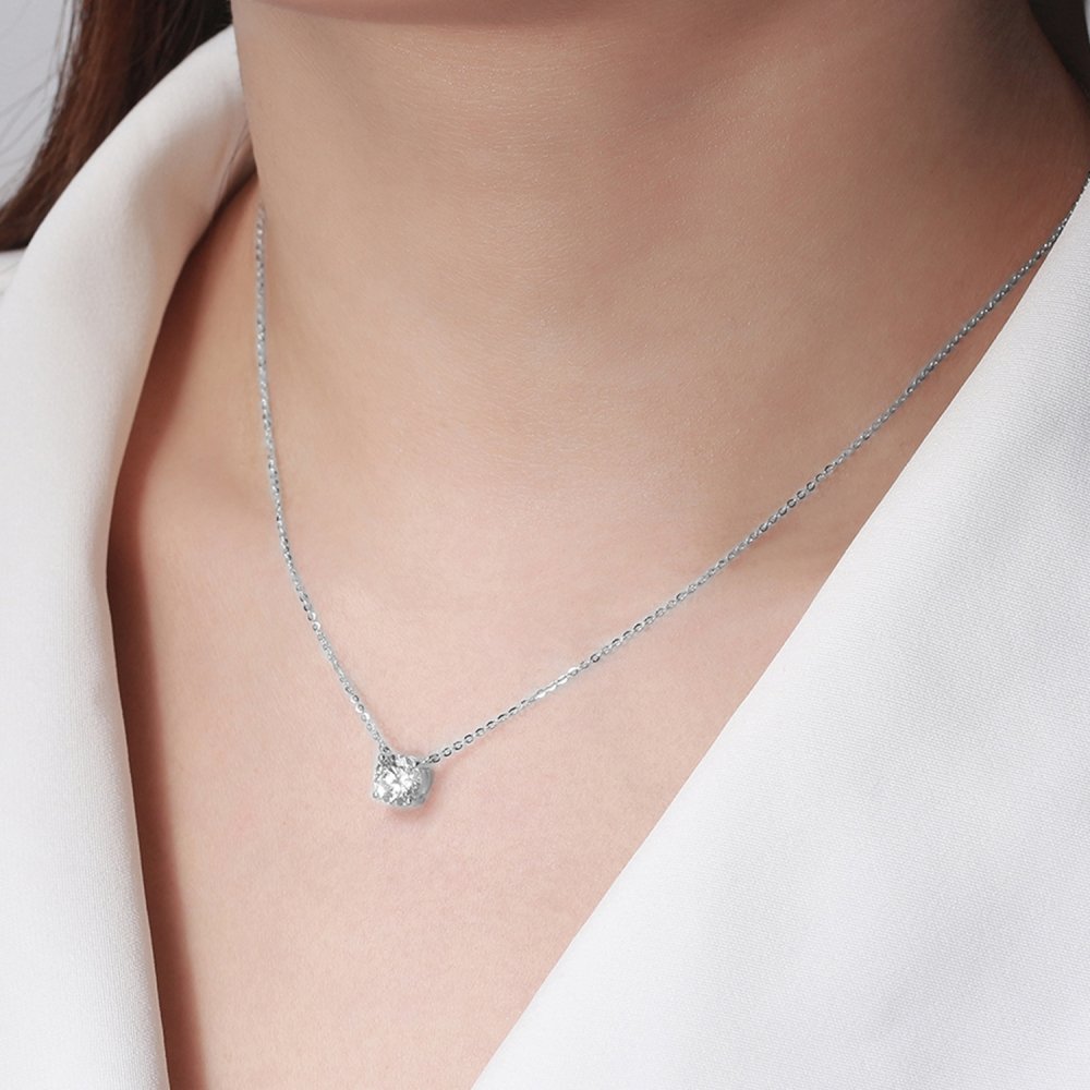 Vorschau: Halskette/Collier 925er Silber rhodiniert
